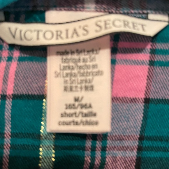Victoria's Secret Plaid Pajama Set - Pink and Green - Picture 5 of 7